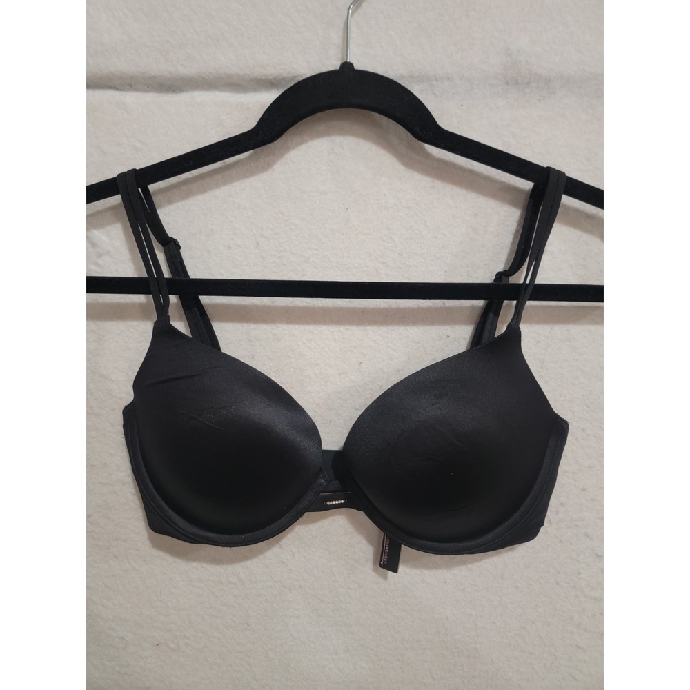 Victoria's Secret Very Sexy Rhinestone Push-Up Bra Black 32DD Underwire